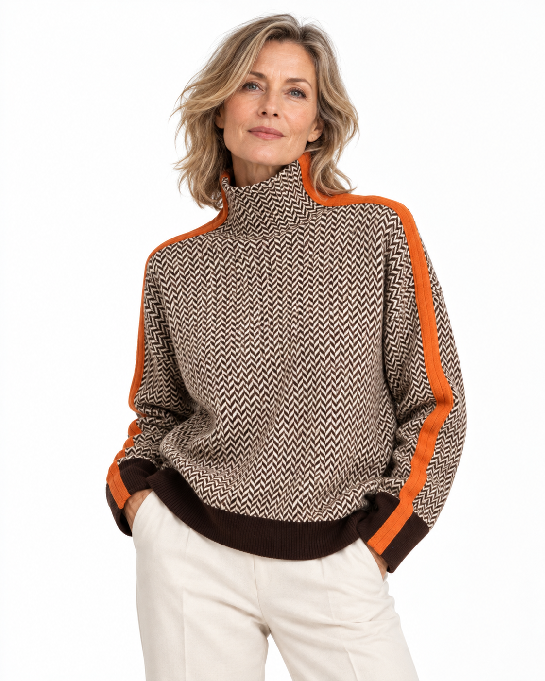 Helena | Contrast Stripe Pullover