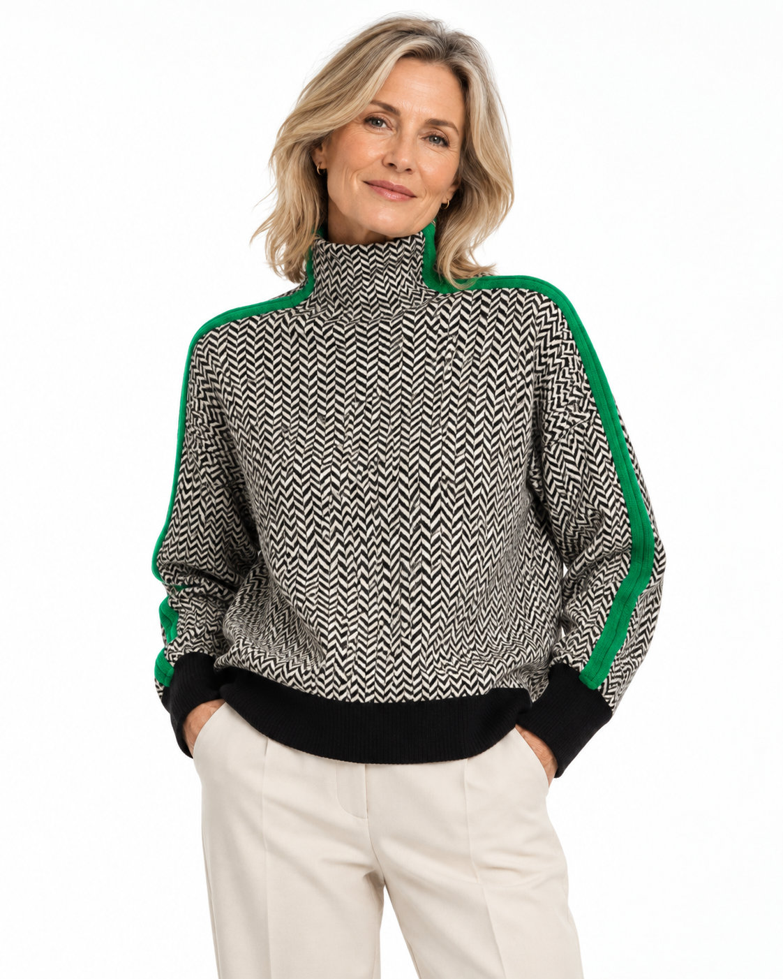 Helena | Contrast Stripe Pullover