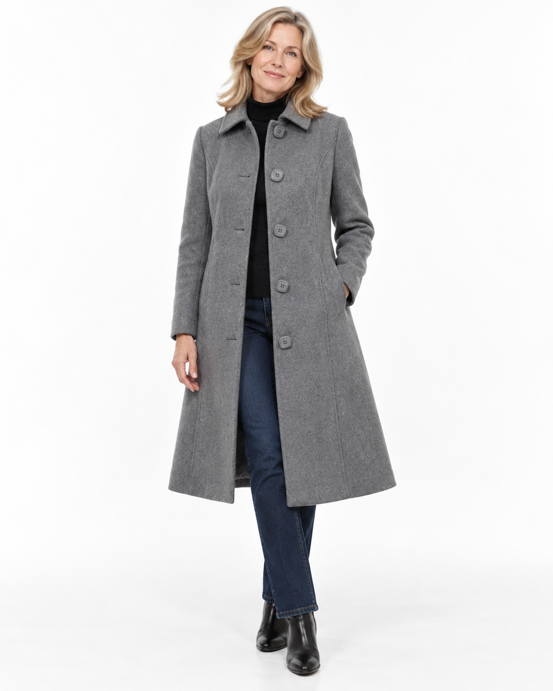 Women's Single-Breasted Winter Trench Coat