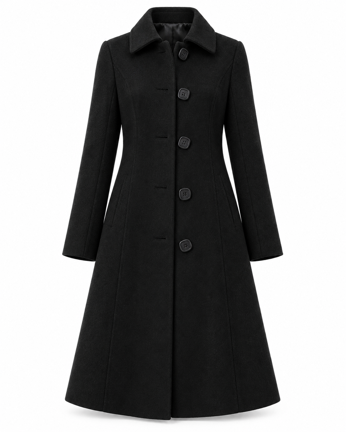 Women's Single-Breasted Winter Trench Coat