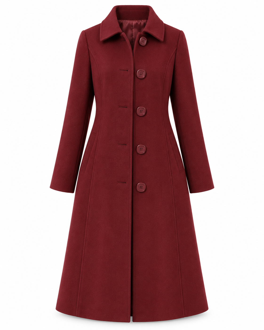 Women's Single-Breasted Winter Trench Coat