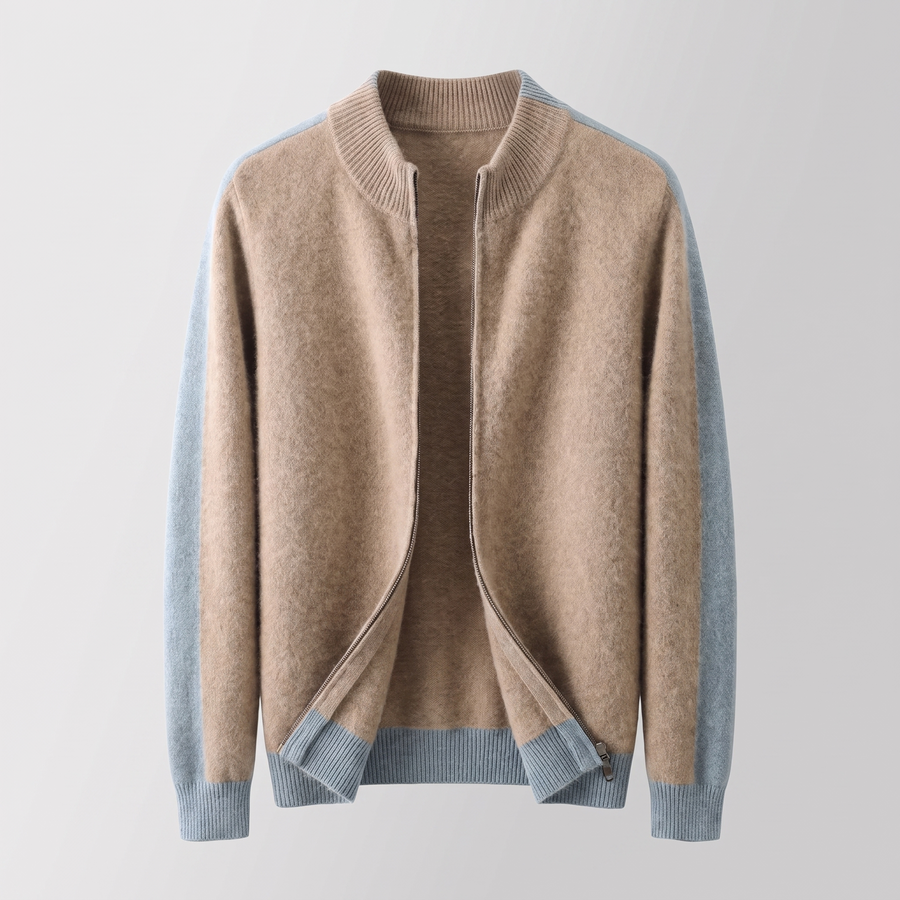 FERRARA CASHMERE ZIP-THROUGH JACKET
